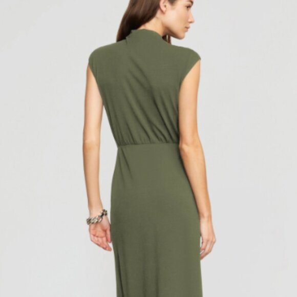 Modern Citizen Yimei Mock-Neck Side-Slit Dress - Camo / S - Picture 5 of 5
